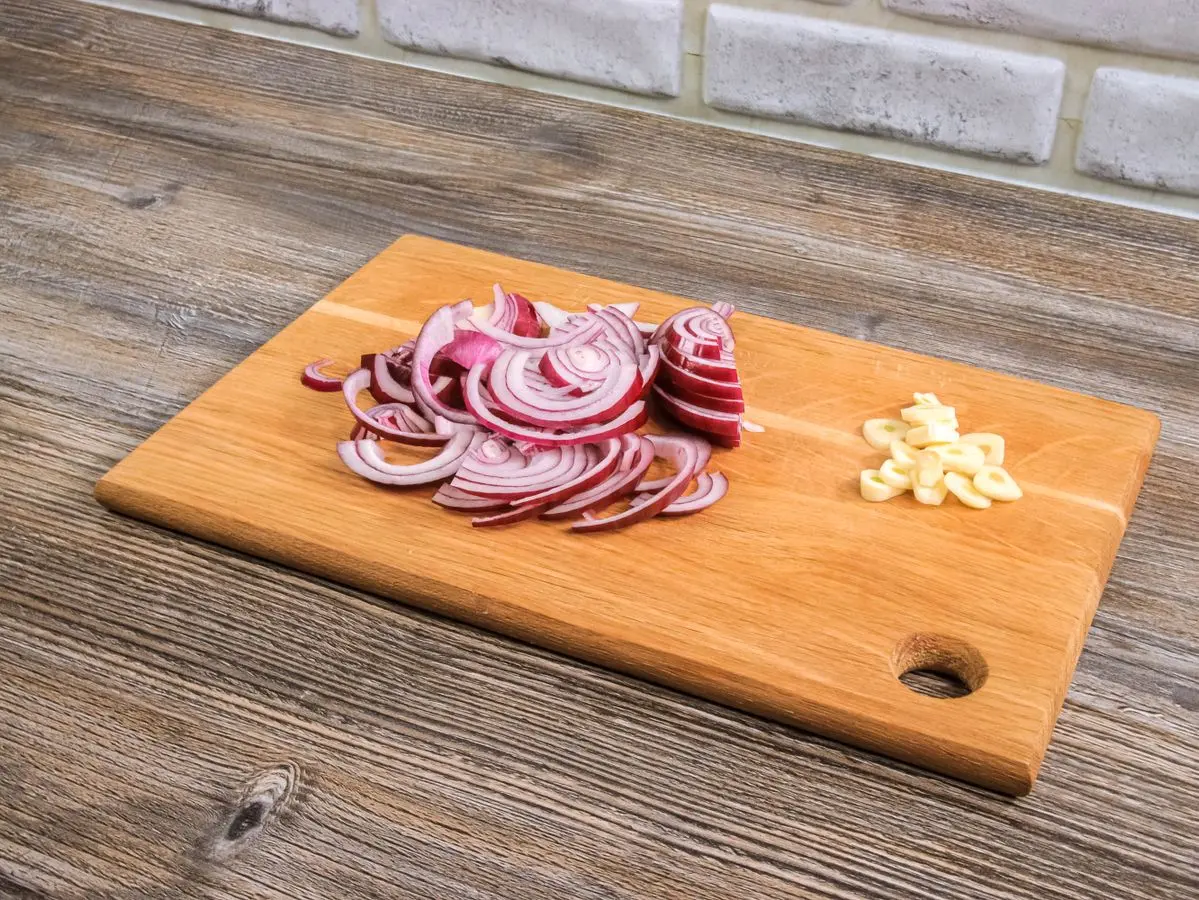 Шаг 2: Ризотто с креветками и овощами