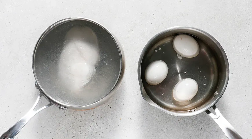 Салат «Генеральский» с курицей: шаг 2