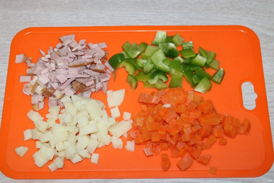 Шаг 2: Салат киевский