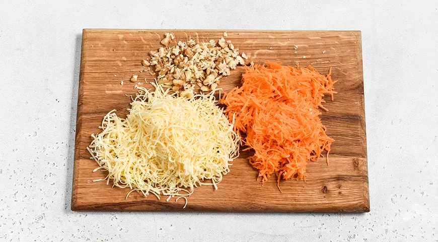 Салат «Красная шапочка» с говядиной и гранатом: шаг 2