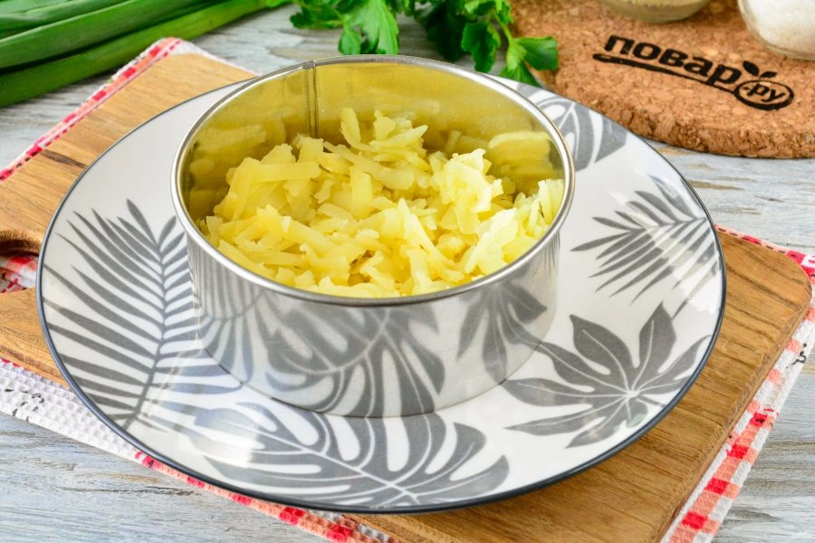 Шаг 2: Салат лесная поляна