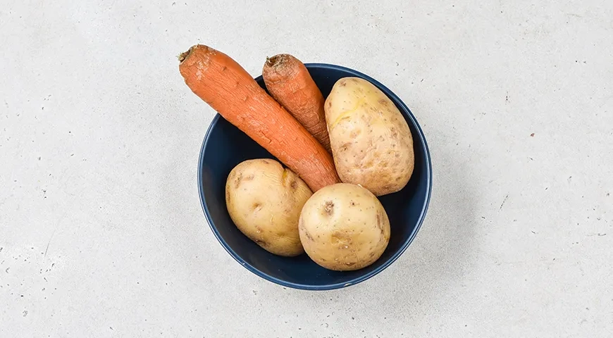 Салат «Мимоза» без майонеза: шаг 2