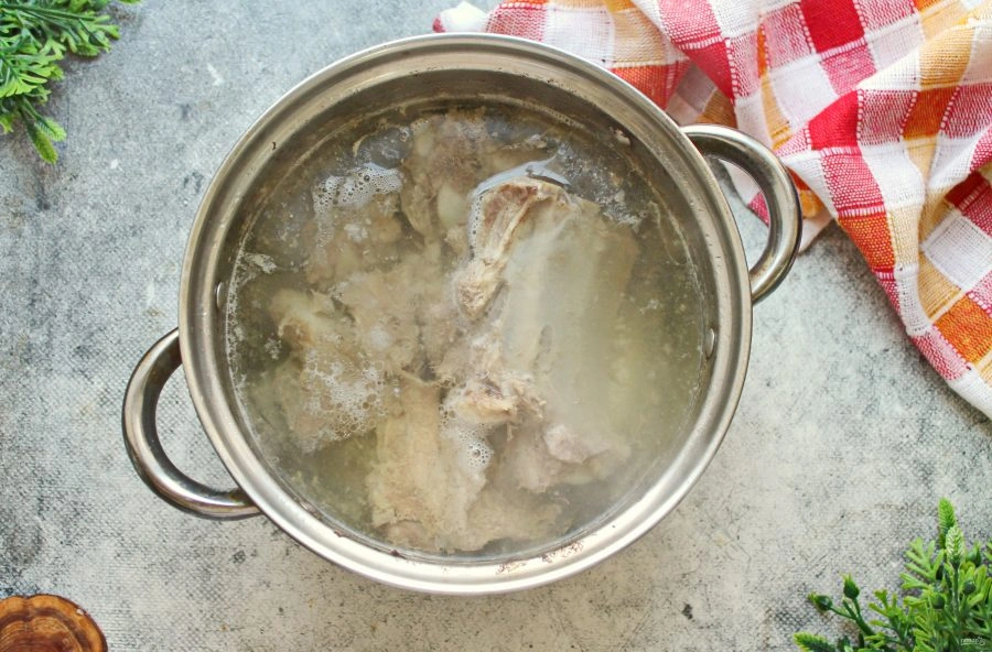 Шаг 2: Щис к и слой капустой и мясом