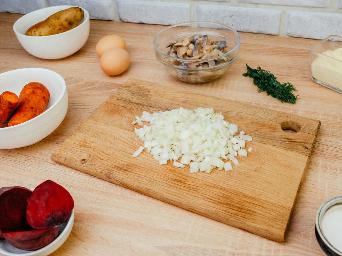 Шаг 2: Селедка под шубой