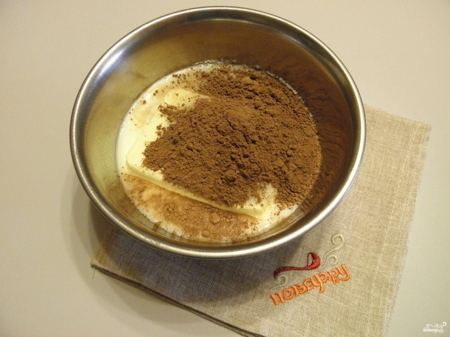 Шаг 2: Шоколад ная колбаса из печенья