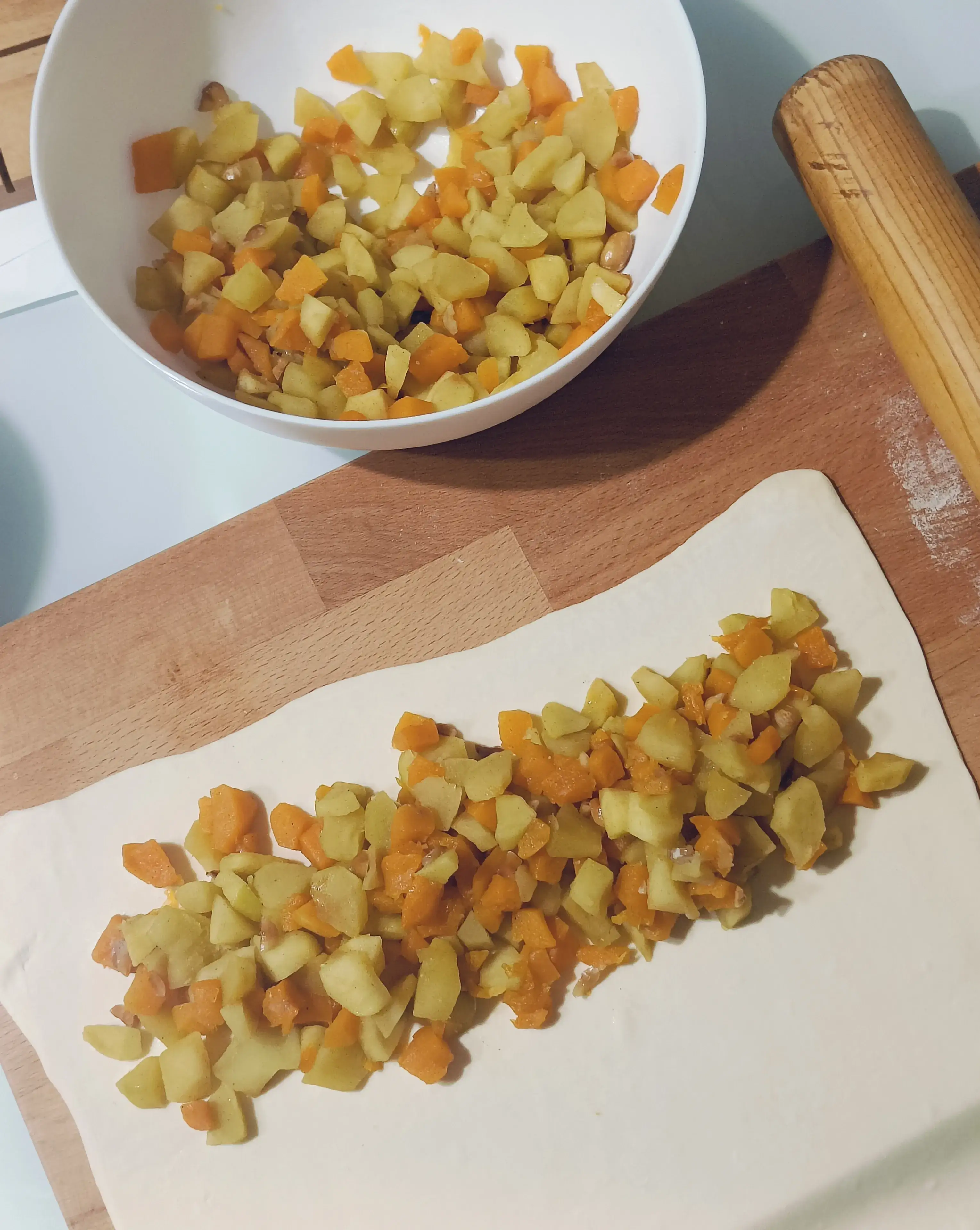 Штрудель яблочно-тыквенный с корицей: шаг 2