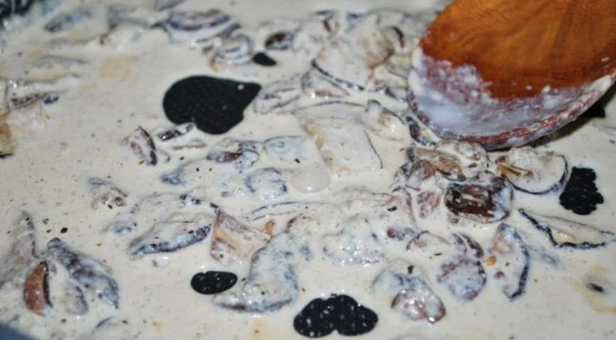 Сливочная паста с белыми грибами: шаг 2