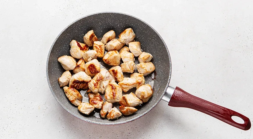 Соте из индейки с рисом: шаг 2