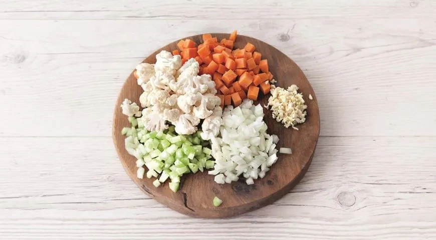 Суп из цветной капусты с диким рисом: шаг 2