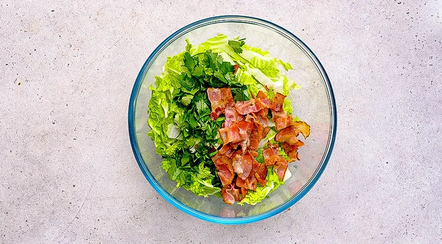 Тако с креветками, авокадо и беконом: шаг 2