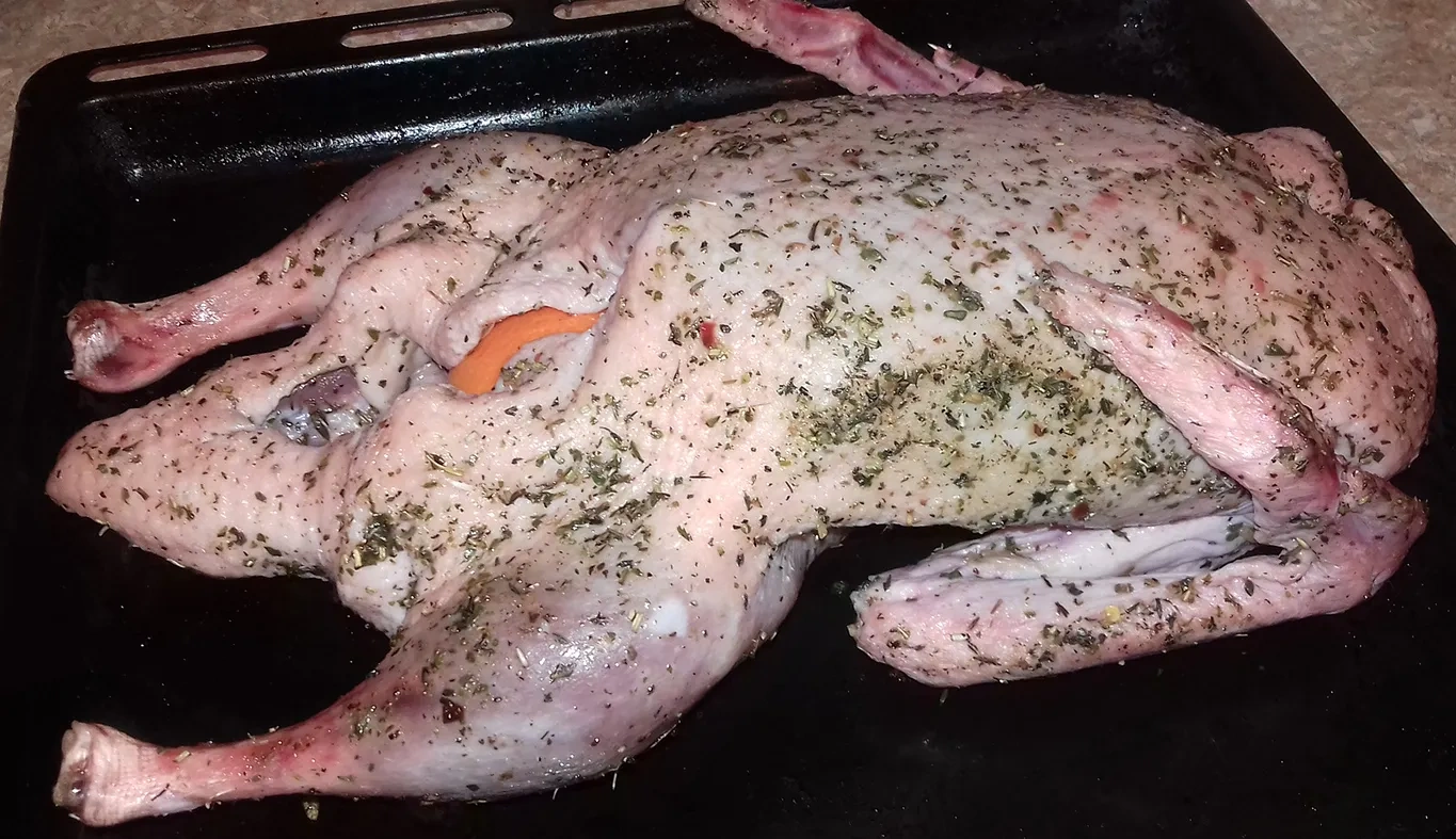 Утка с мандаринами: шаг 2