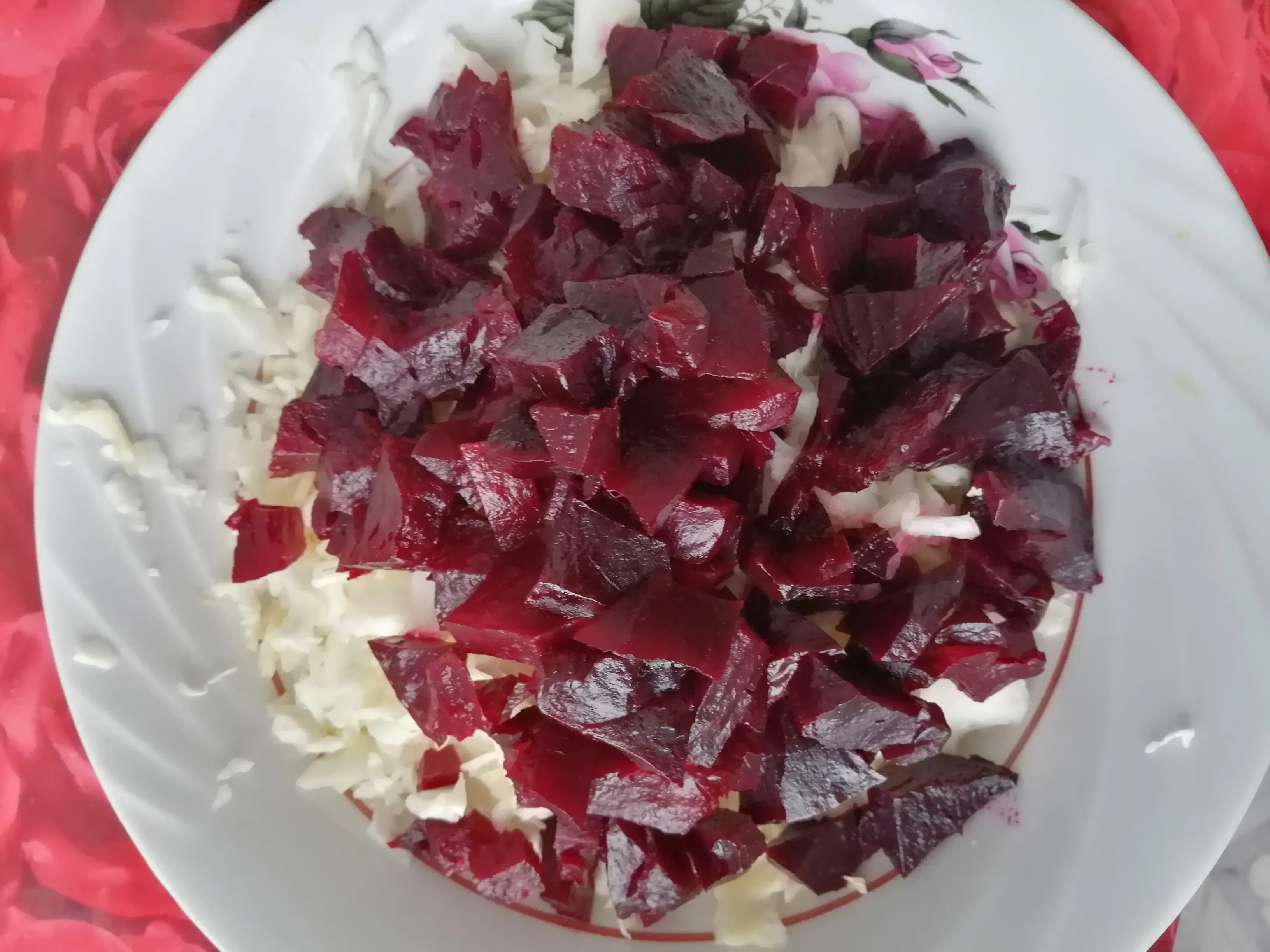 Винегрет со свежей капустой: шаг 2