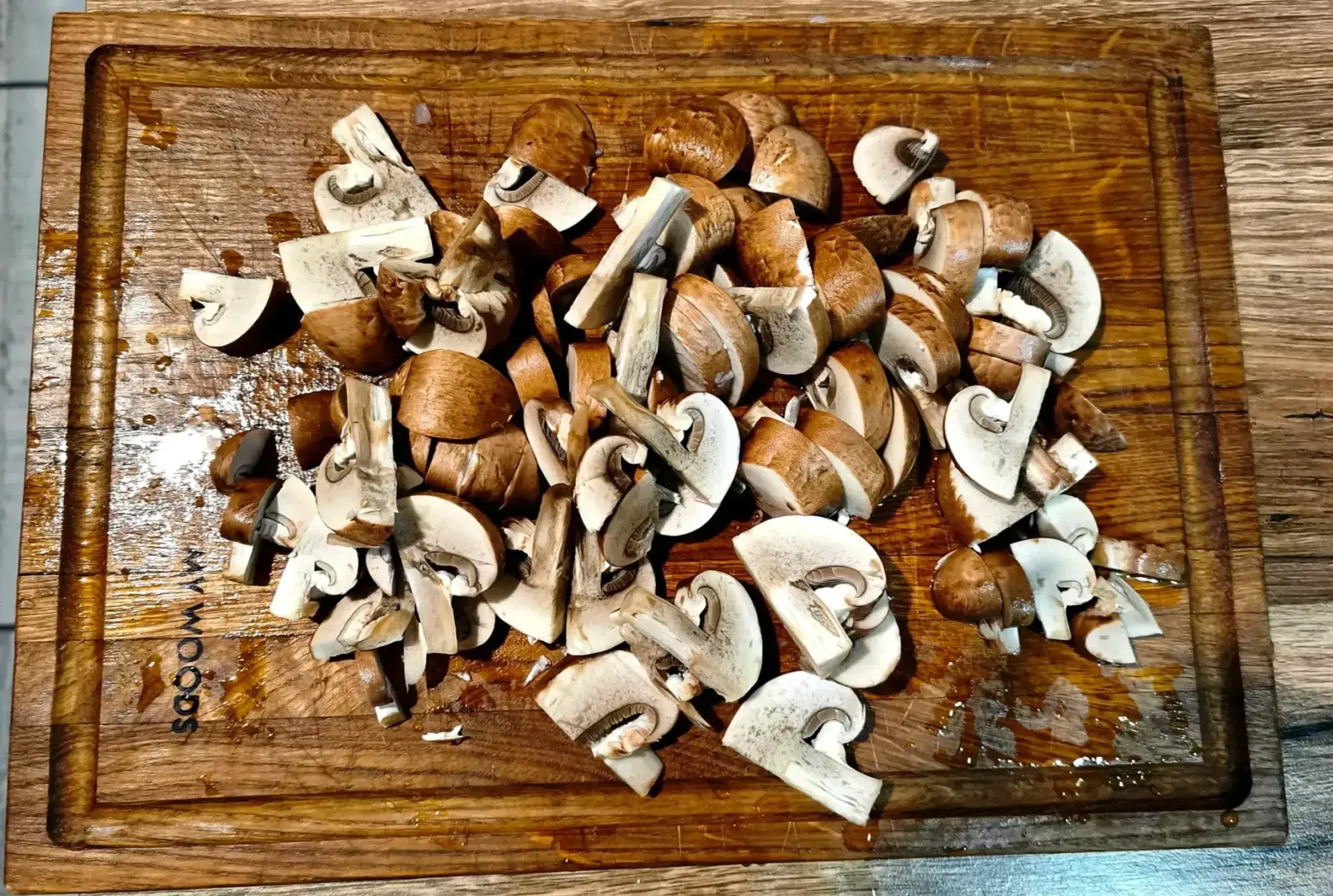 Запечённый картофель с грибами в духовке: шаг 2