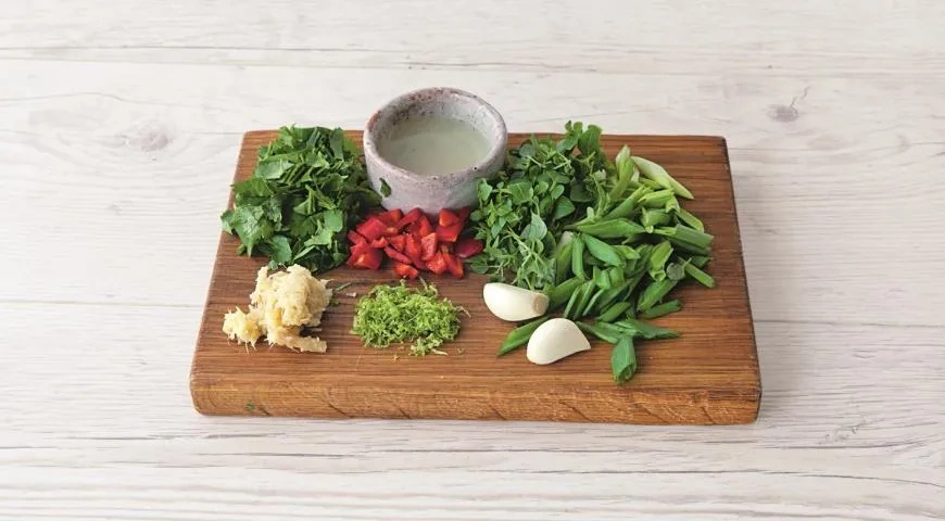 Зеленое тайское карри из курицы: шаг 2