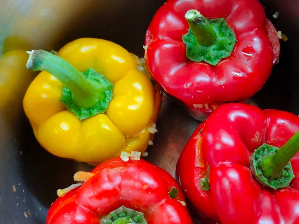 Шаг 20: Фаршированные перцы с рисом, грибами и овощами