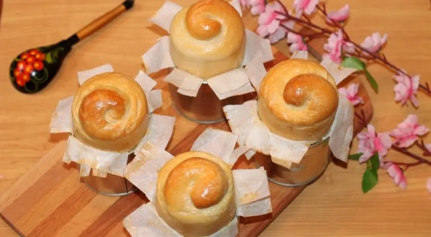 Кулич (паска) с шоколадом и вишней: шаг 23