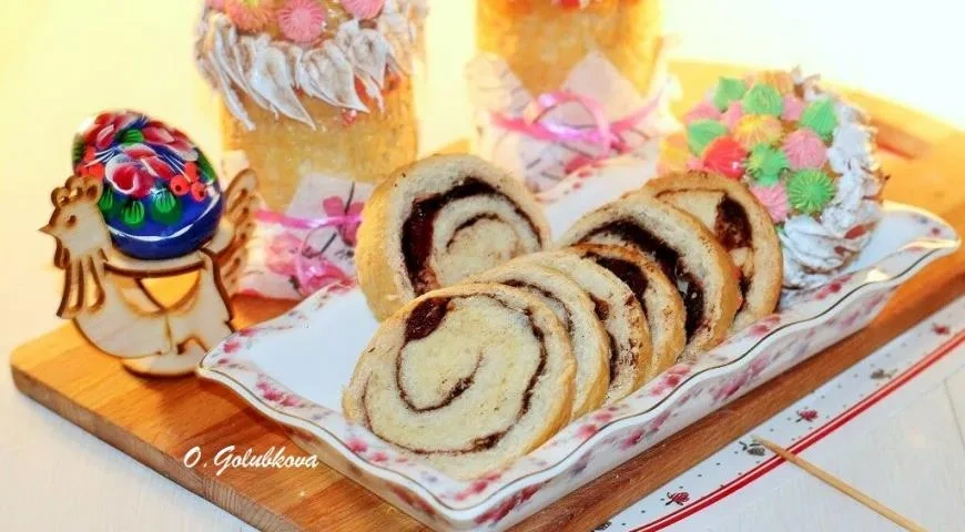 Кулич (паска) с шоколадом и вишней: шаг 28