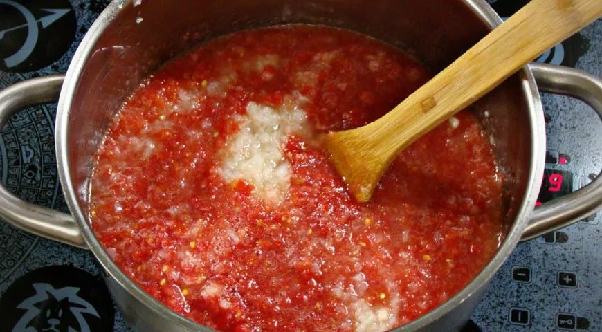 Аджика с острым перцем на зиму: шаг 3