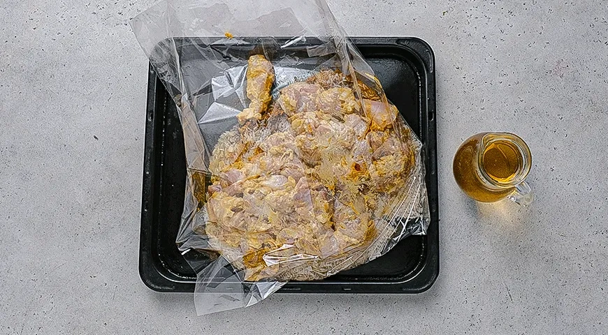 Бириани с курицей и рисом басмати в рукаве: шаг 3