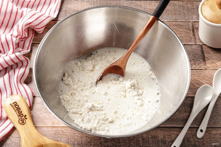 Шаг 3: Блины на минеральной воде