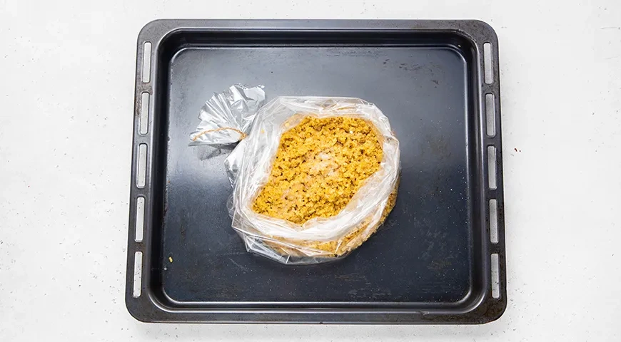 Булгур с курицей в рукаве в духовке: шаг 3