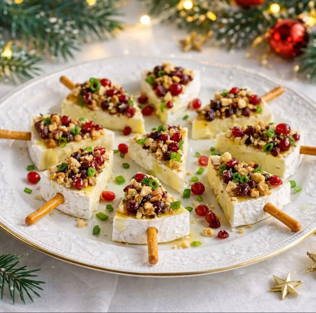 Ёлочки из сыра с мёдом и орешками: шаг 3