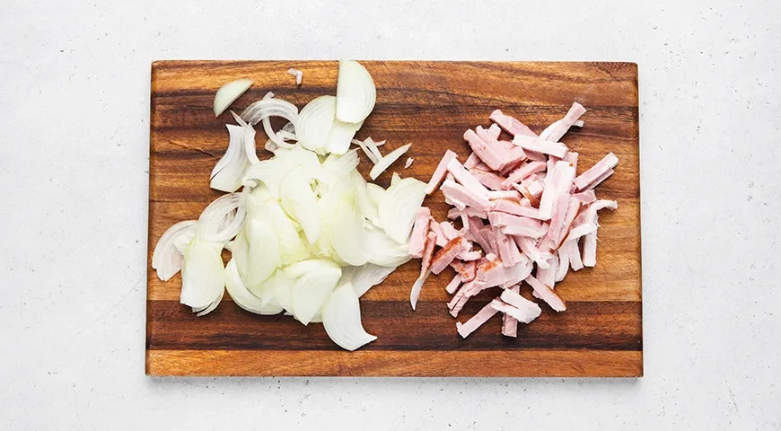 Французский луковый пирог с копченой грудинкой: шаг 3