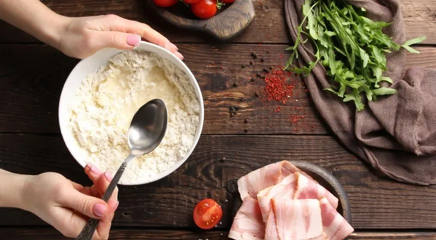 Галета с беконом и овощами: шаг 3