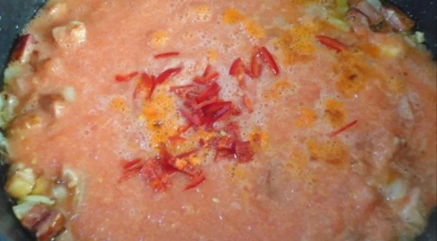 Гарганелли аррабиата: шаг 3