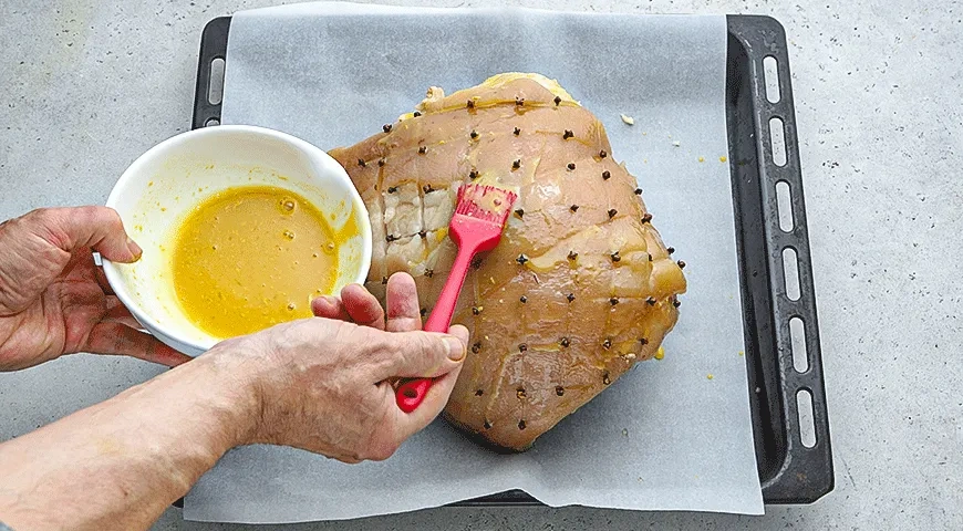 Глазированный окорок с ананасовой сальсой: шаг 3