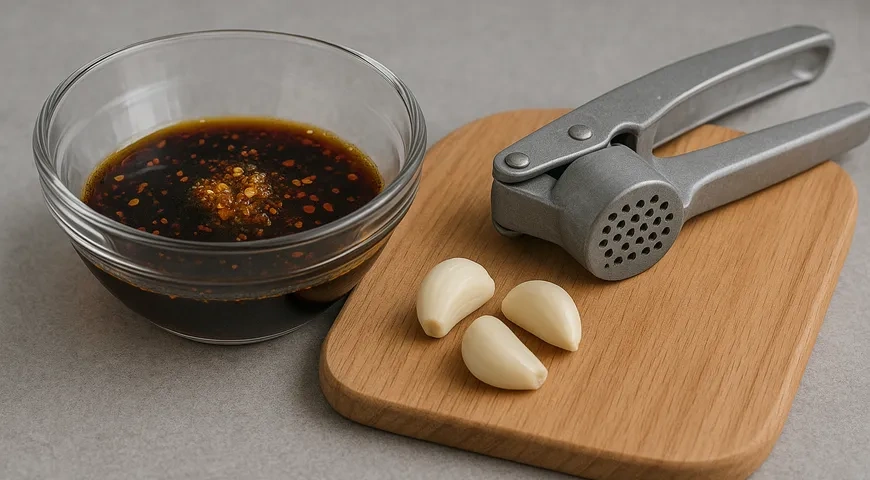 Кабачки в соевом соусе на сковороде: шаг 3