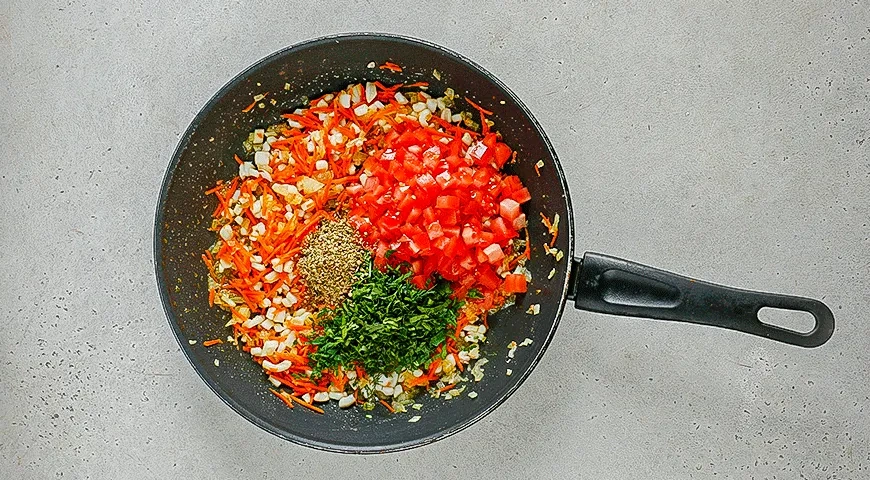 Кальмары, фаршированные булгуром: шаг 3