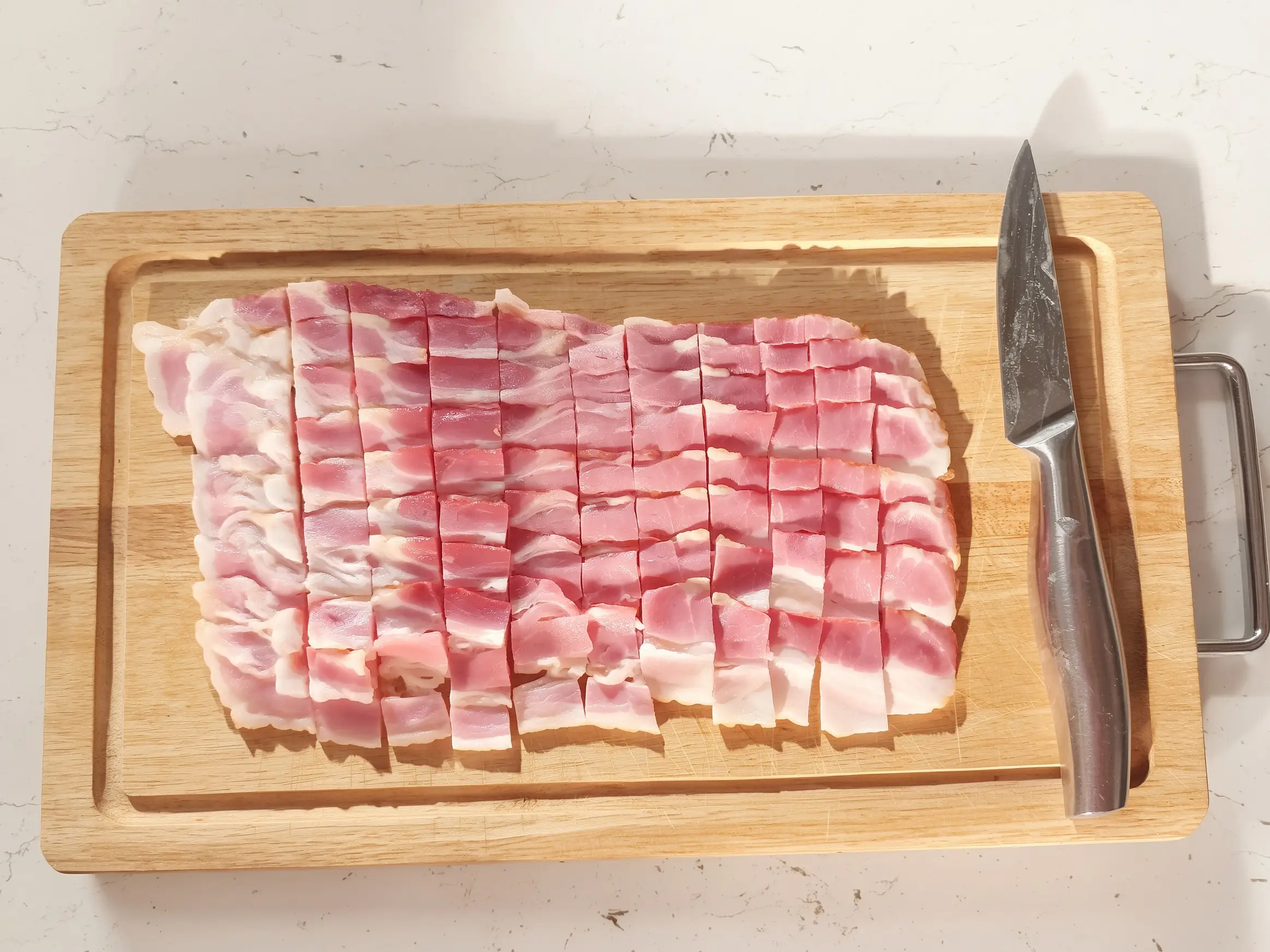 Шаг 3: Карбонара с беконом