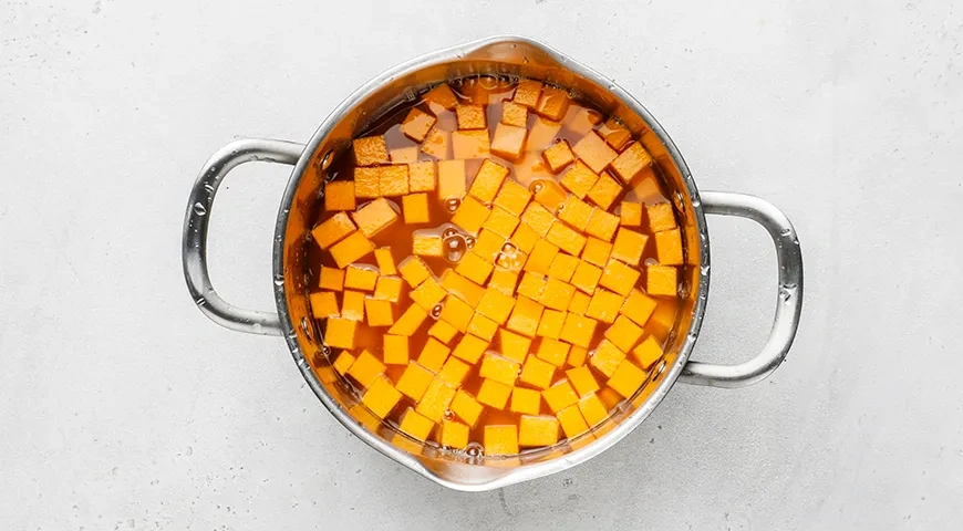 Каша Дружба с тыквой: шаг 3