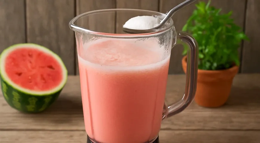 Коктейль из арбуза и молока: шаг 3