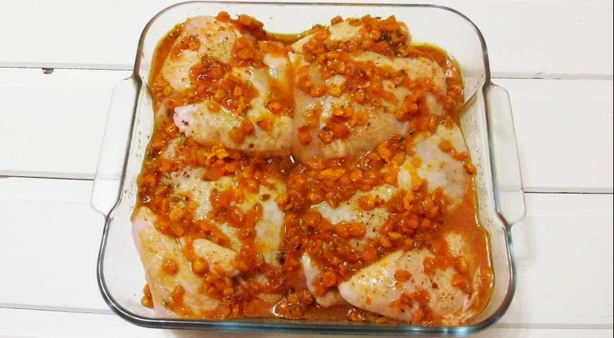 Курица в облепиховом маринаде: шаг 3
