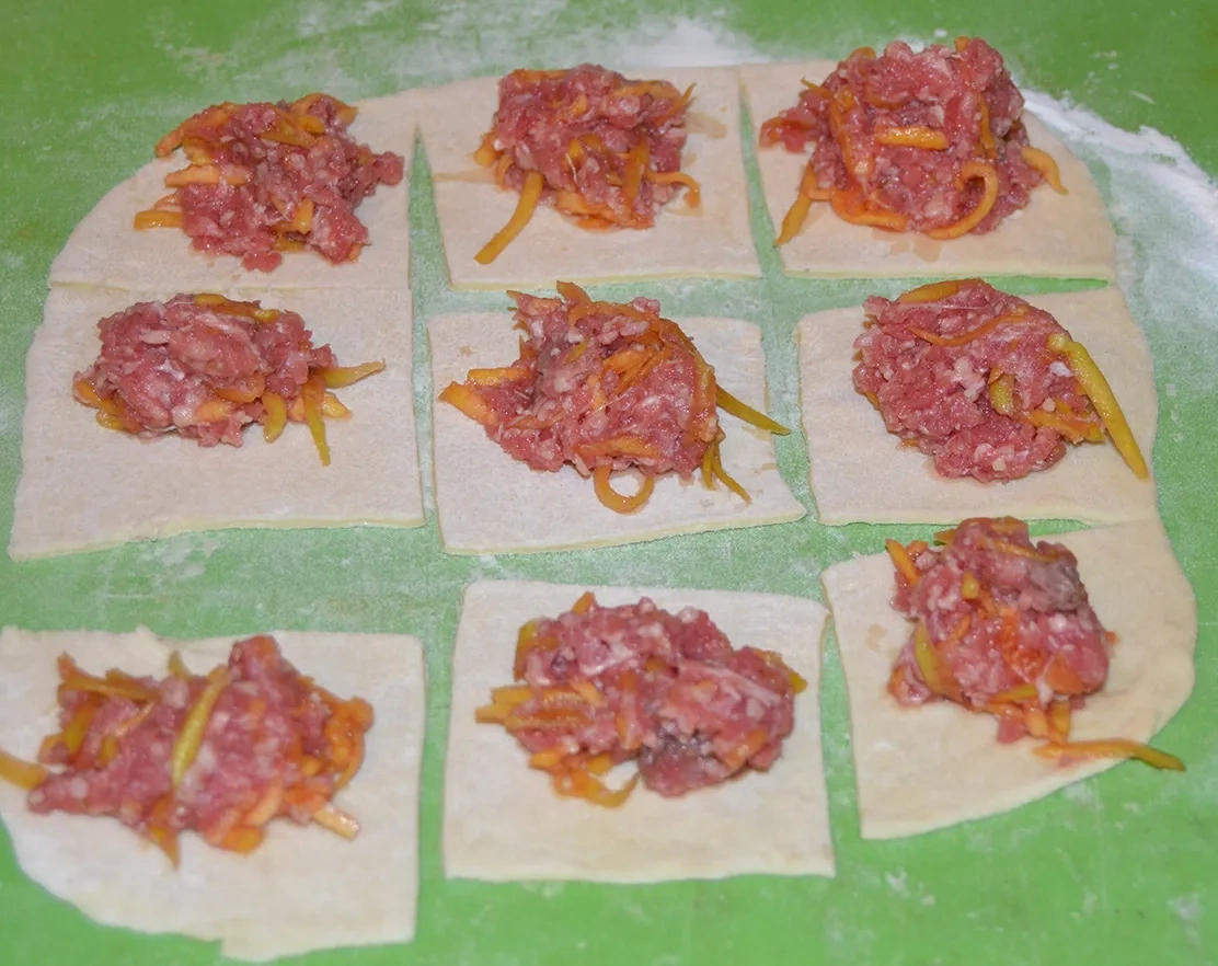 Манты с говядиной и тыквой: шаг 3