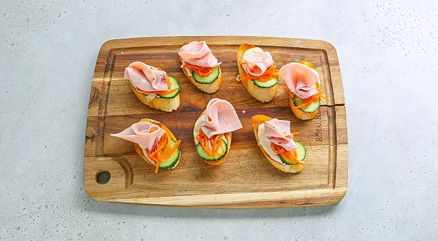 Мини-бутерброды бань ми: шаг 3