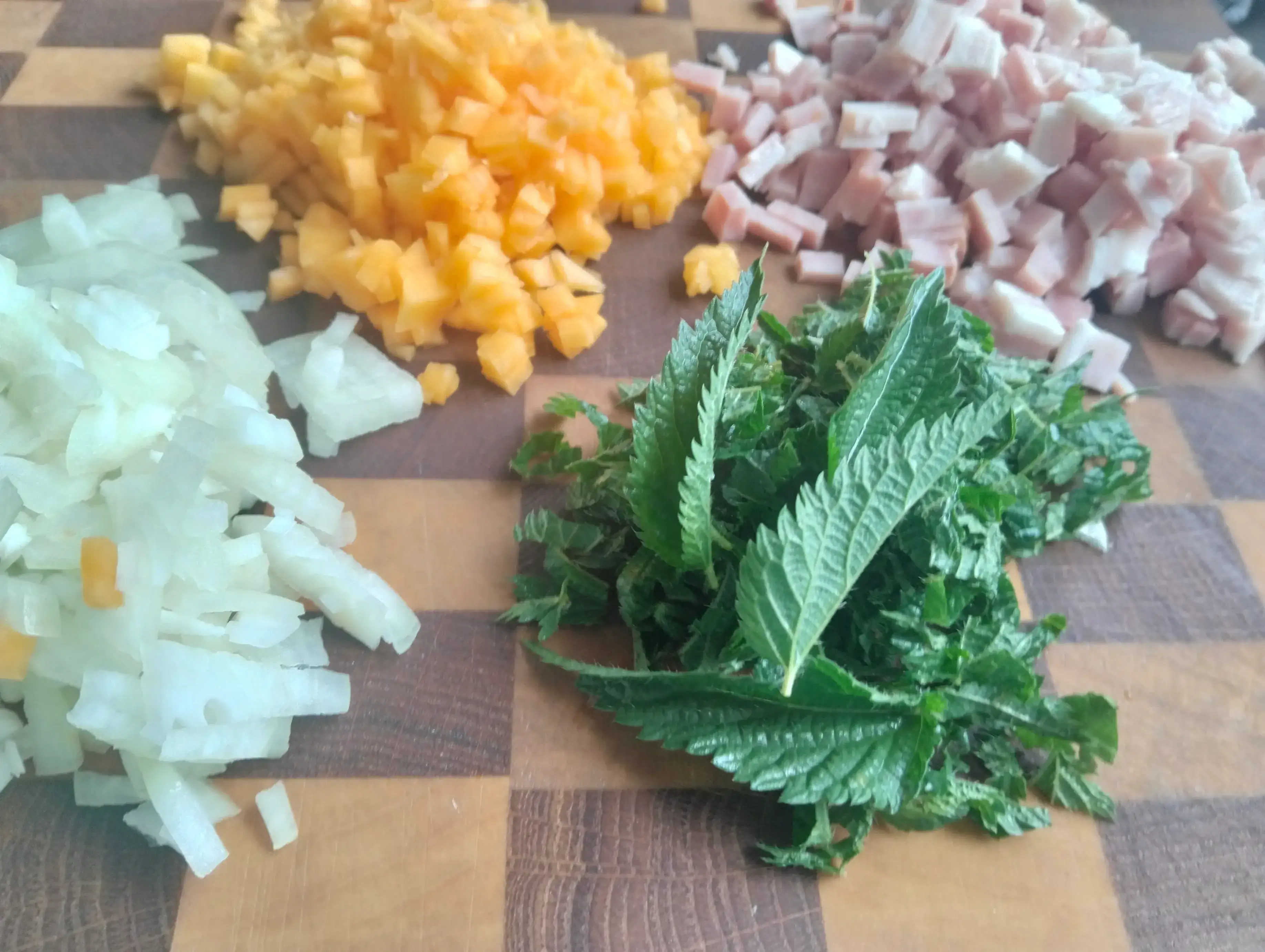 Осенние корзиночки с тыквой и крапивой: шаг 3