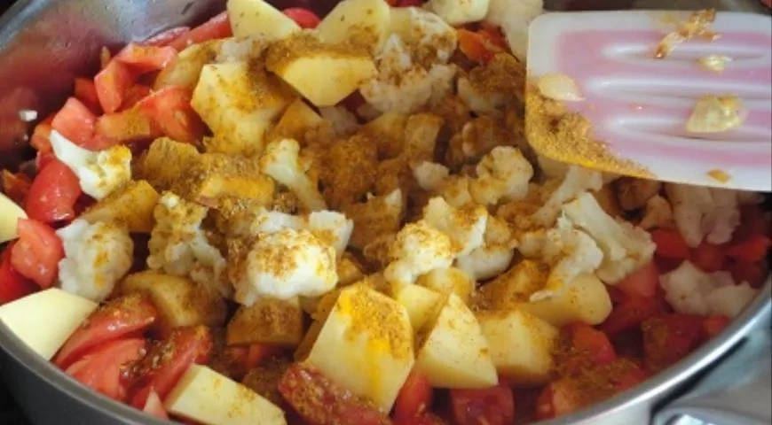 Овощная корма (Vegetable Korma): шаг 3