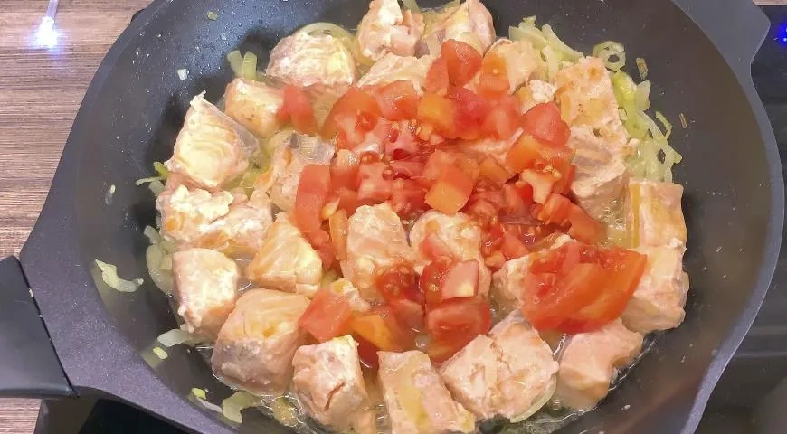 Паста с лососем: шаг 3