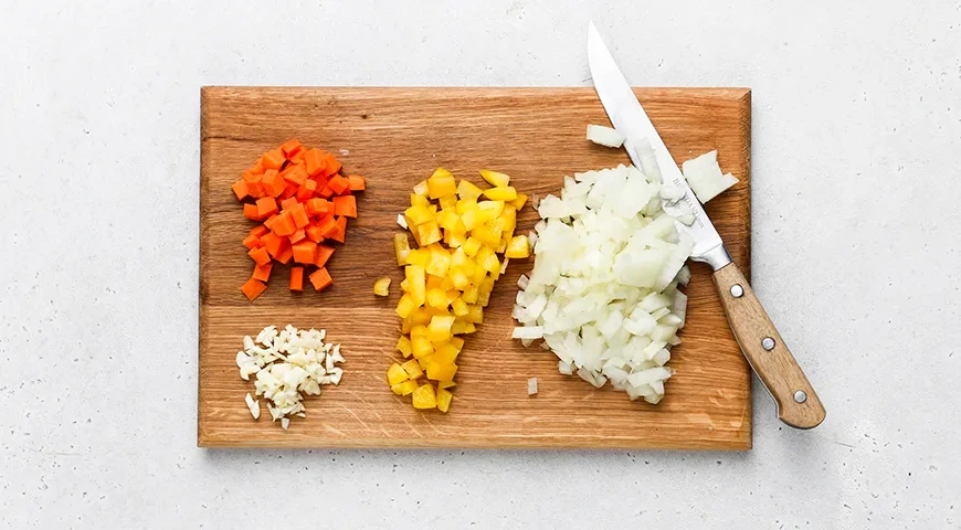 Перловка с фаршем и овощами: шаг 3