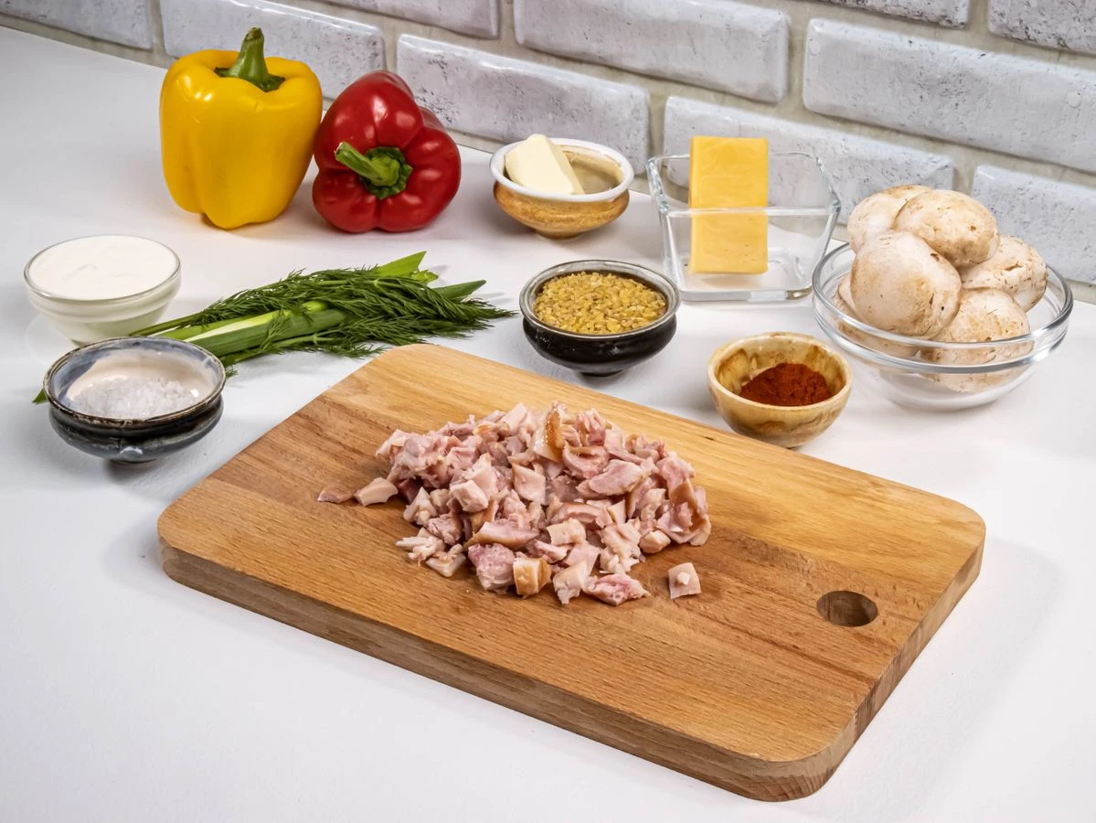 Шаг 3: Перцы, фаршированные курицей и грибами