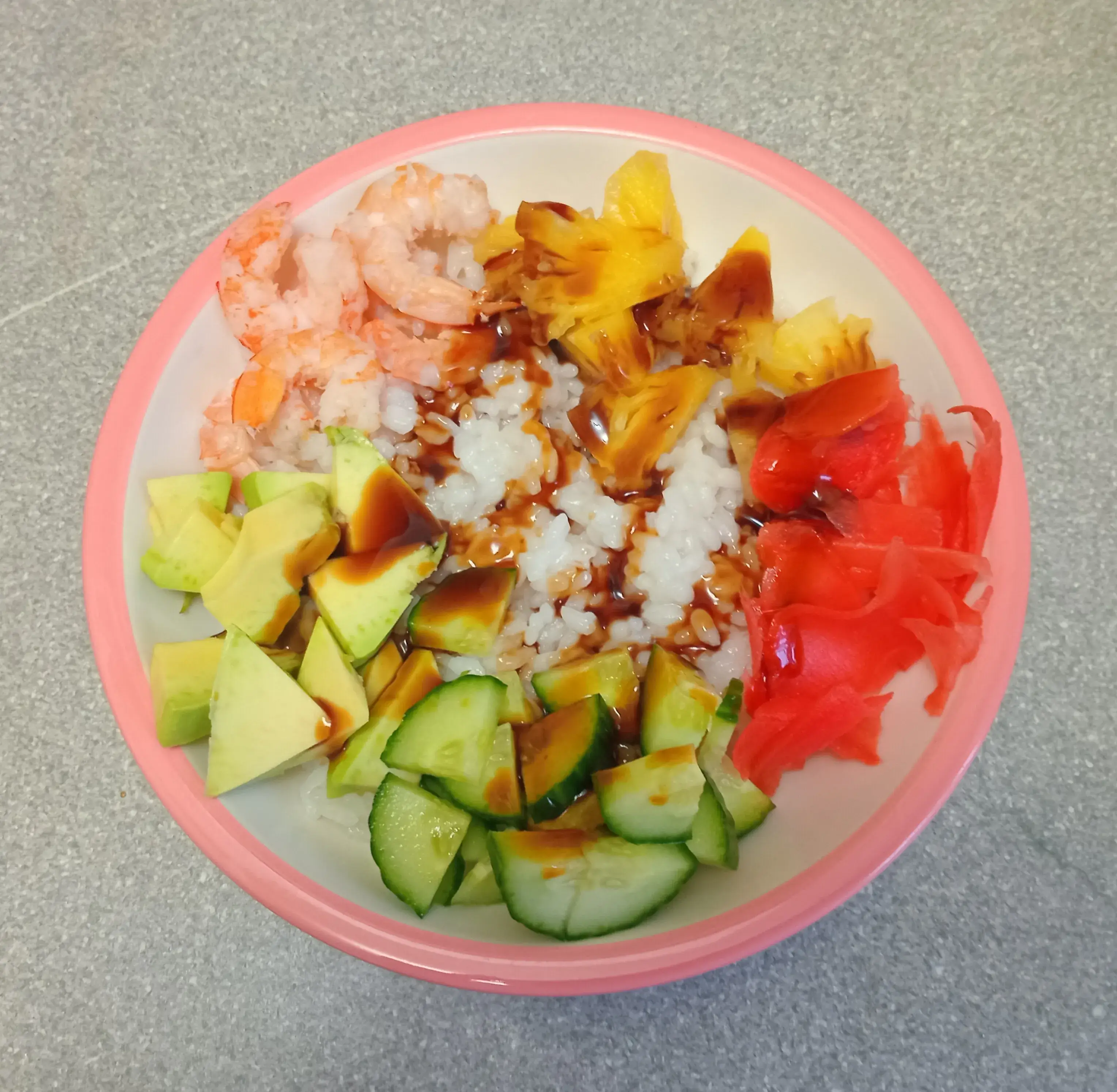 Поке с креветками: шаг 3