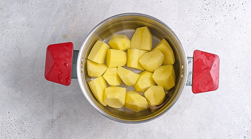 Пюре из батата и картофеля с печеным чесноком: шаг 3