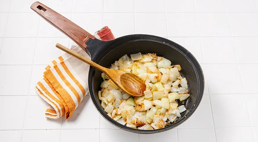 Пюре с сыром и луком: шаг 3