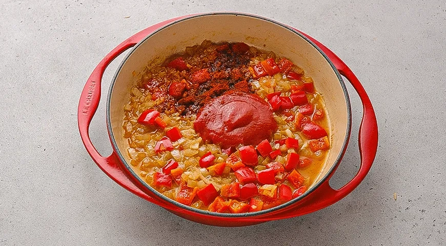 Рис по-испански с чоризо и нутом: шаг 3