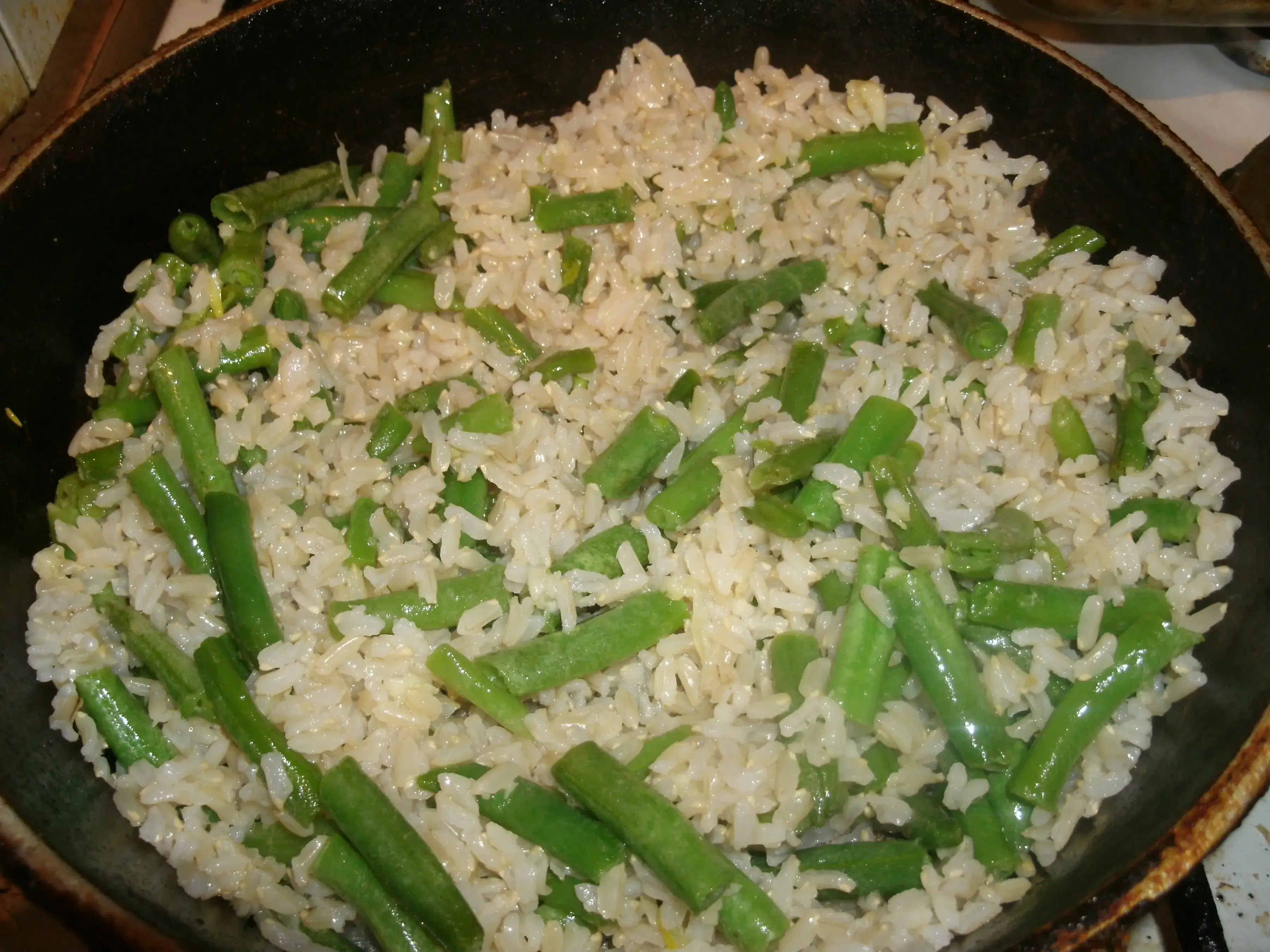 Рис с фасолью и яйцом: шаг 3