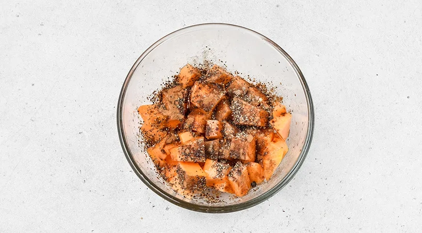 Рис с тыквой в сковороде: шаг 3