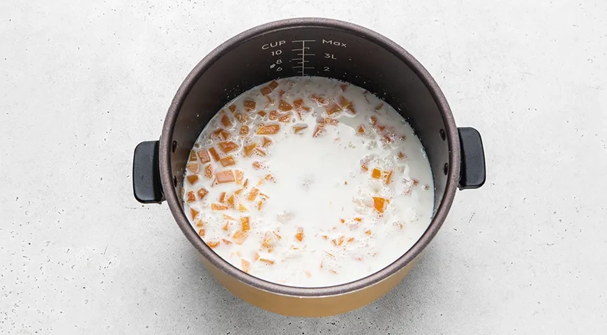 Рисовая каша с тыквой в мультиварке: шаг 3